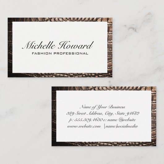 Krokodillengrens Visitekaartje (Voorkant / Achterkant)