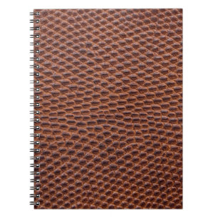 Krokodillenhuid: bruine lederen textuur notitieboek