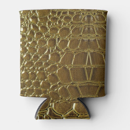 Krokodillenhuid: Close-up Textuur Detail Blikjeskoeler (Voorkant)