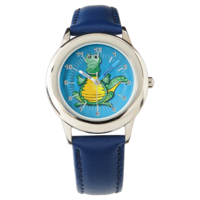 Krokodillenknuffel Horloge (Voorkant)