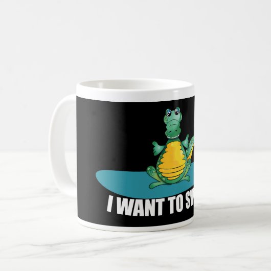 Krokodillenkoffie mok (Voorkant links)