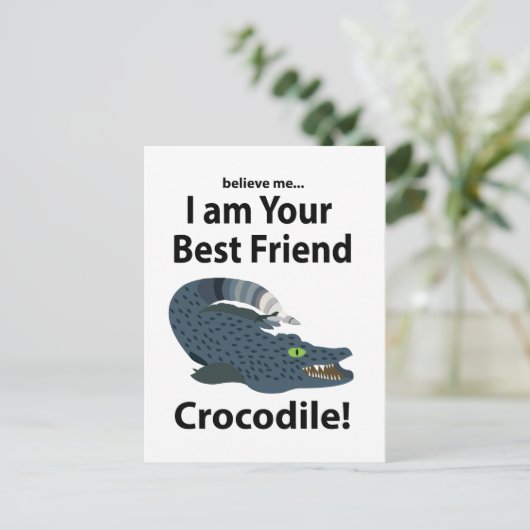 krokodillenkrokodil briefkaart (Staand voorkant)