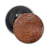 Krokodillenleer nep look button flesopener (Voorkant)