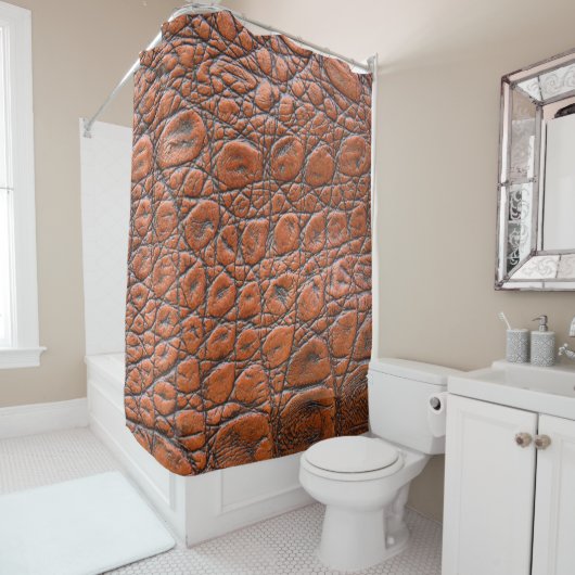 Krokodillenleer nep look douchegordijn (In situ)