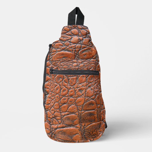 Krokodillenleer nep look sling bag (Voorkant)