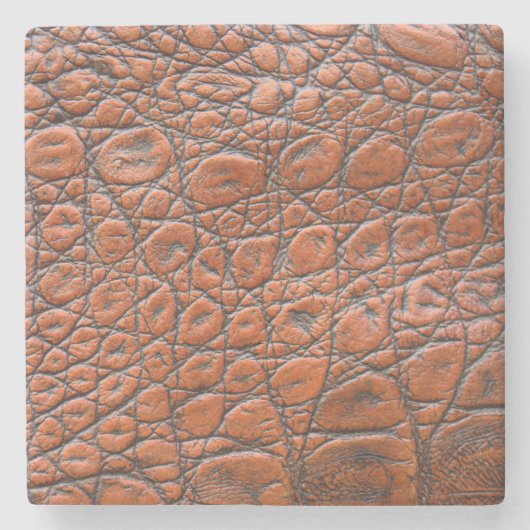 Krokodillenleer nep look stenen onderzetter (Voorkant)