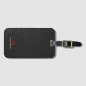 Krokodillenleer textuur rode letters bagagelabel (Voorkant (horizontaal))