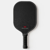 Krokodillenleer textuur rode letters pickleball paddle (Voorkant)