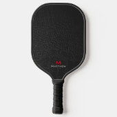Krokodillenleer textuur rode letters pickleball paddle (Achterkant)