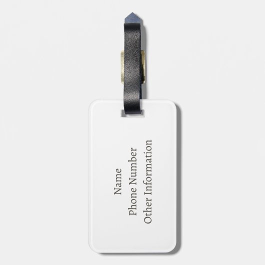 Krokodillenliefhebber reptiel alligator monogram bagagelabel (Achterkant verticaal)