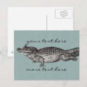  krokodillenpostkaart briefkaart (Voorkant / Achterkant)