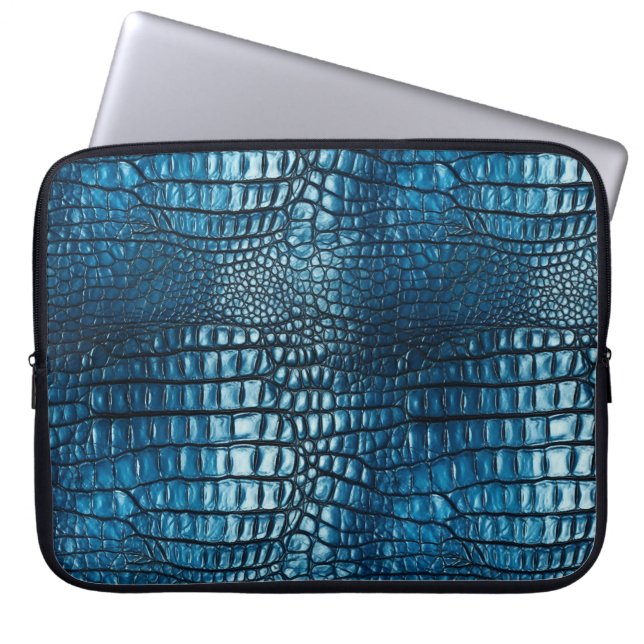 Krokodillenprint laptoptas 15" laptop sleeve (Voorkant)