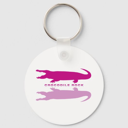 Krokodillenreflectie (Paarse) Sleutelhanger (Voorkant)