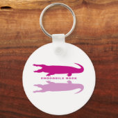 Krokodillenreflectie (Paarse) Sleutelhanger (Voorkant)
