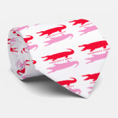 Krokodillenreflectie (rood) stropdas (Opgerold)