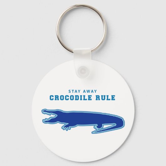 Krokodillenregel (blauw) sleutelhanger (Voorkant)