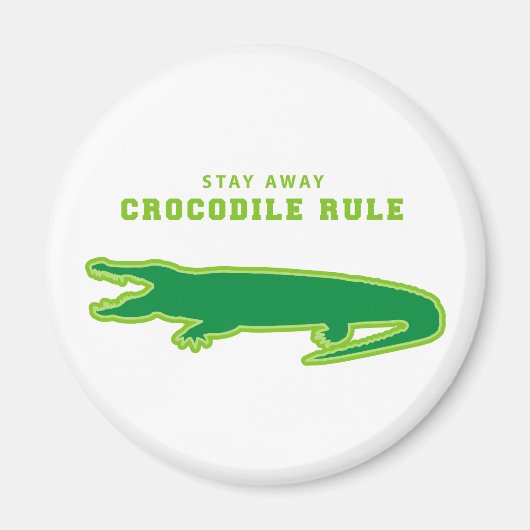 Krokodillenregel (groen) magneet (Voorkant)