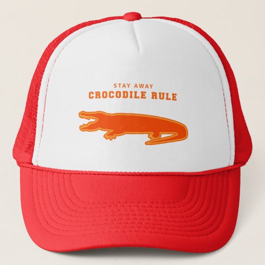 Krokodillenregel (Oranje) Trucker Pet (Voorkant)