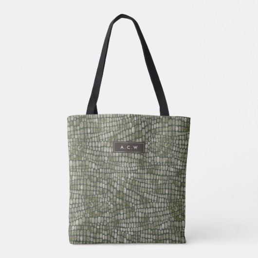 Krokodillenreptiel Wild Animal Skin Pattern Tote Bag (Achterkant)