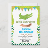 Krokodillenverjaardagsuitnodiging Kaart (Voorkant)