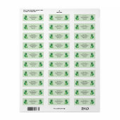 Krokodilontwerp retouradres etiket (Full Sheet)
