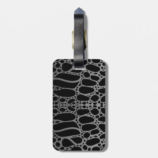 krokodilpatroon bagagelabel (Achterkant verticaal)