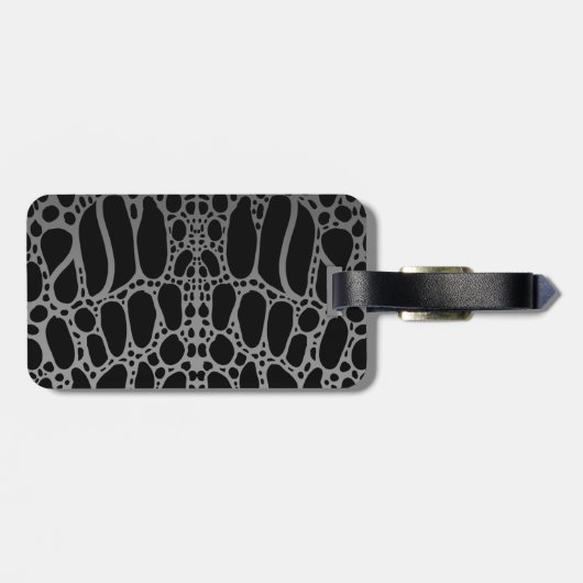 krokodilpatroon bagagelabel (Achterkant horizontaal)