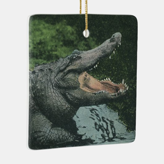  krokodilreptielen, zeedierlijk leven keramisch ornament (Rechts)