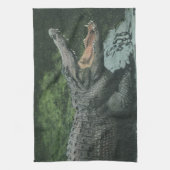  krokodilreptielen, zeedierlijk leven theedoek (Verticaal)