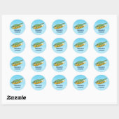 Krokodils Gouden Raket Ronde Sticker (Vel)