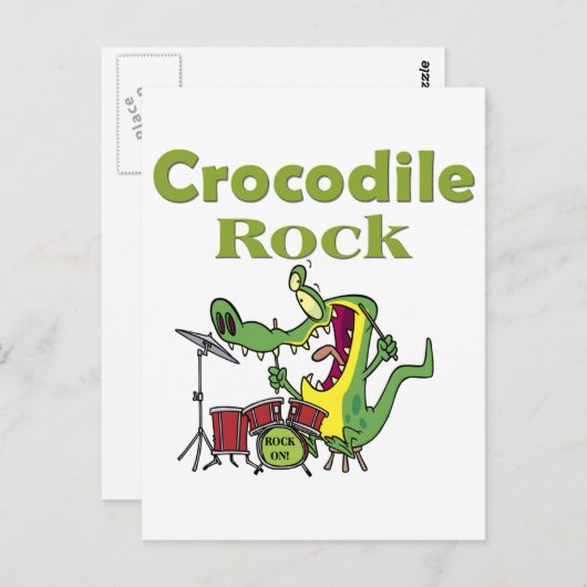 krokodilsteen briefkaart (Voorkant / Achterkant)