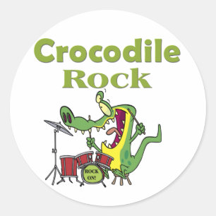 krokodilsteen ronde sticker