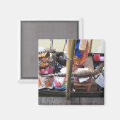 Krokodilvlees BBQ ... Thailand Street Food Magneet (Voorkant / Achterkant)