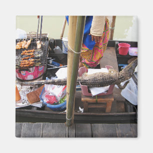 Krokodilvlees BBQ ... Thailand Street Food Magneet