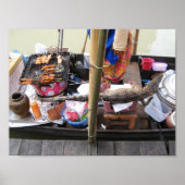 Krokodilvlees BBQ ... Thailand Street Food Poster (Voorkant)