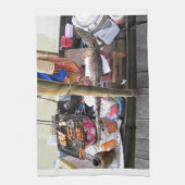 Krokodilvlees BBQ ... Thailand Street Food Theedoek (Verticaal)