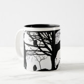 Krokoen Tweekleurige Koffiemok (Voorkant links)