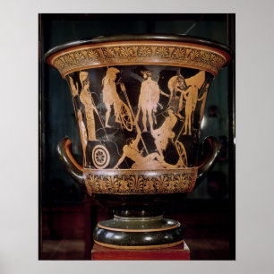 Krokokrater met rode cijfers poster