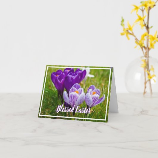 Krokosveer Kaart (Gele Bloem)