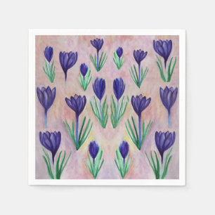 Krokus Bloem Patroon servetten