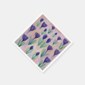 Krokus Bloem Patroon servetten (Hoek)