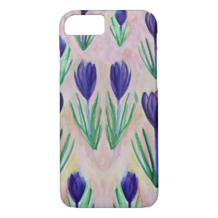 Krokus Bloemen Apple iPhone 7 Slim Maple Wood Hoes