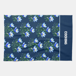 Krokus Bloemen Blauw Theedoek