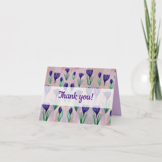 Krokus bloemen kaarten (Voorkant)