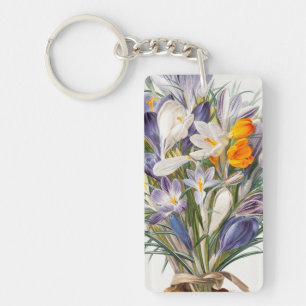 Krokus Lente Bloem Bloemen Kunst Sleutelhanger