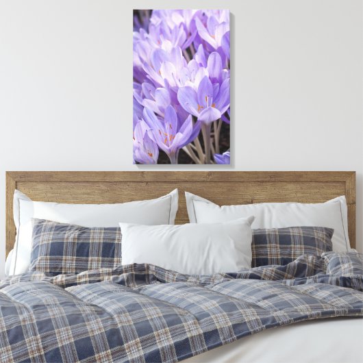 Krokus verpakt canvas print (Insitu (Slaapkamer))
