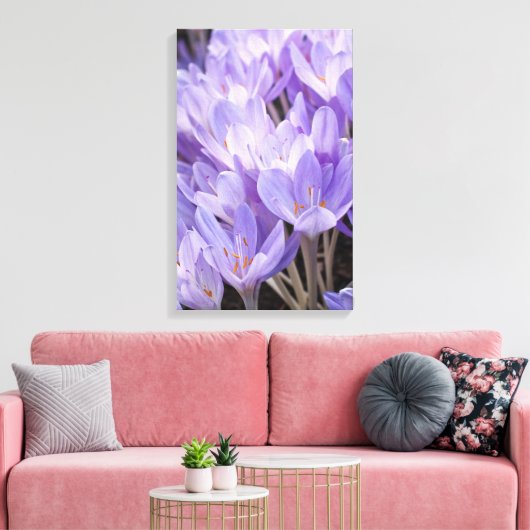 Krokus verpakt canvas print (Insitu (Woonkamer))
