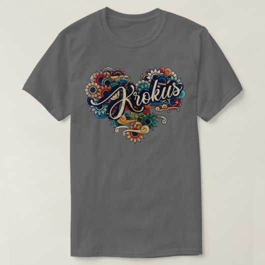 Krokus VIGNETTE  KLEUR T-shirt (Design voorkant)