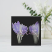 KROKUSBLOEM FEESTDAGENKAART (Staand voorkant)