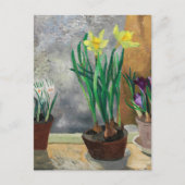 Krokussen en narcissen in potten | Christopher Woo Briefkaart (Voorkant)